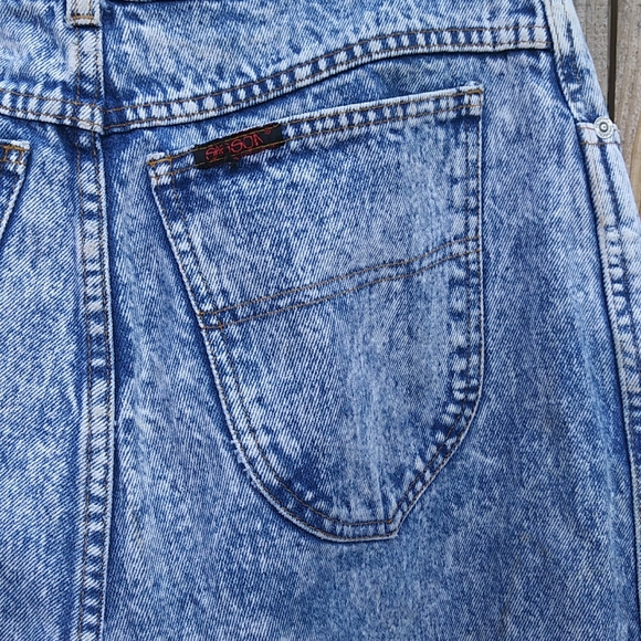 Vintage 80's pleated acid wash jeans - Picture 3 of 6